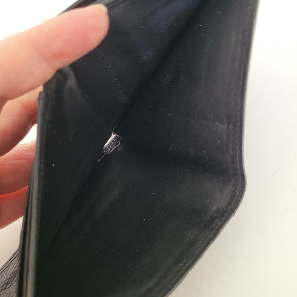 Givenchy Men's Card Bill Coin Holder Wallet Bifold Leather Medium Black Retro - Picture 7 of 12